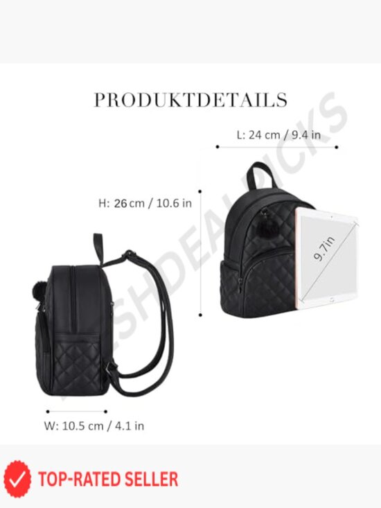 Mini Backpack for Women Leather Small Bookbag Travel Shoulder Bag Cute Tassel main image 6